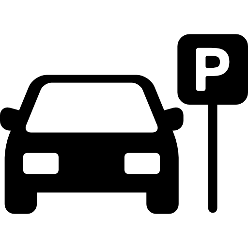 Icon of a house representing covered car parking