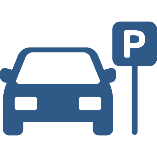 Icon of a house representing covered car parking